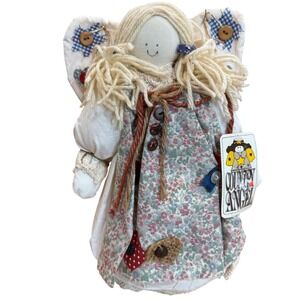 Vintage 1996 Country Angel Fabric Doll Joelson Industries Primitive 11in